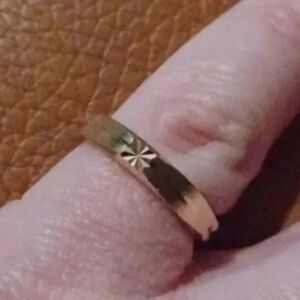 New yellow tone wedding band